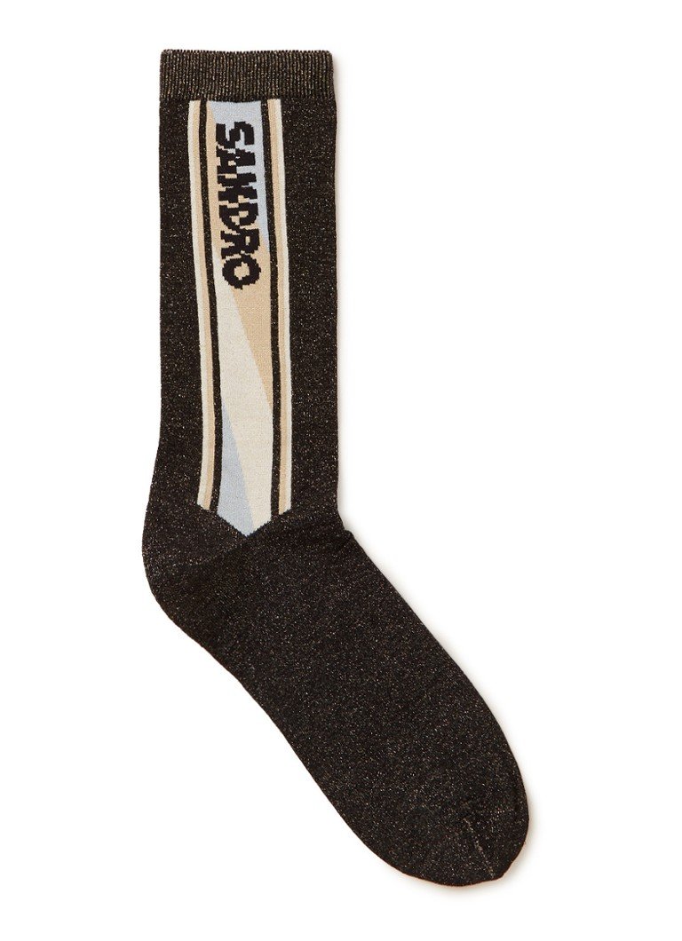 Sandro - Sokken met logo en lurex - Zwart